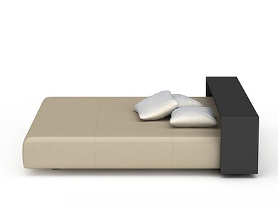 3d简约式双人床免费模型