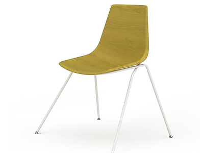 黄色高脚单人椅模型3d模型