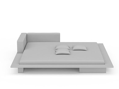 创意双人床模型3d模型