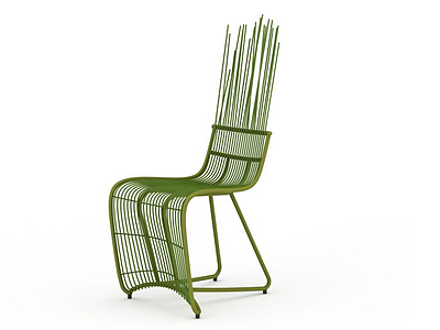 3d绿色艺术椅子模型