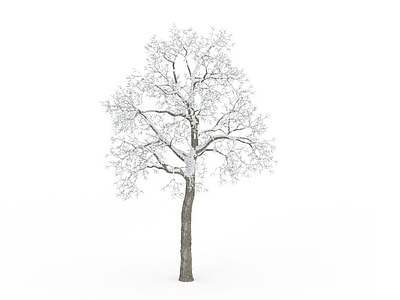 冬天绿化树模型