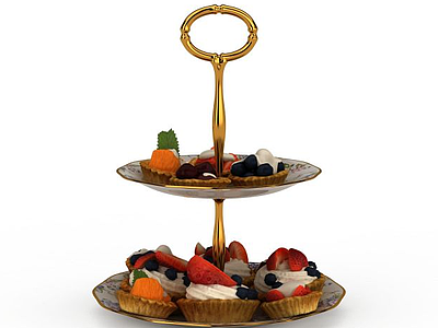 蛋糕陶瓷盘子模型