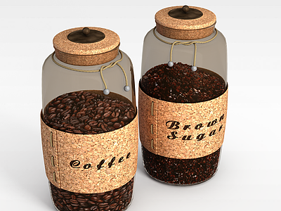 咖啡瓶子模型