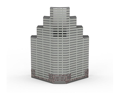 3d白色异形大厦模型