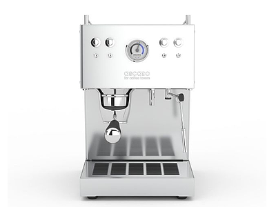 3d不锈钢咖啡机免费模型