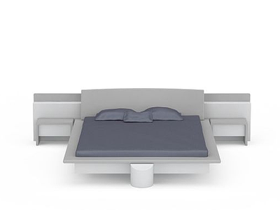 3d创意现代双人床免费模型