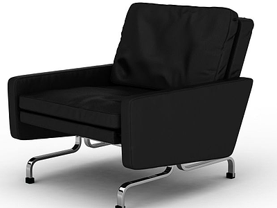 黑色休闲沙发模型3d模型