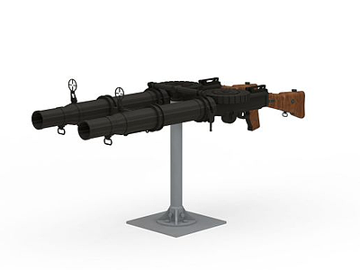 玩具机关枪模型3d模型