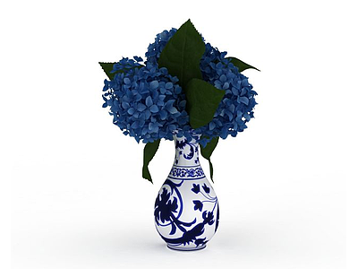 3d青花瓷花瓶免费模型