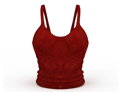 红色束胸内衣模型3d模型
