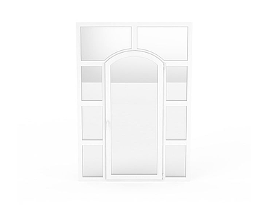 3d白色玻璃门免费模型