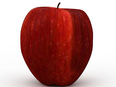 3d红色大苹果模型