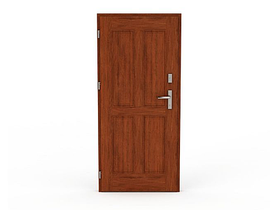 3d木质卧室门模型