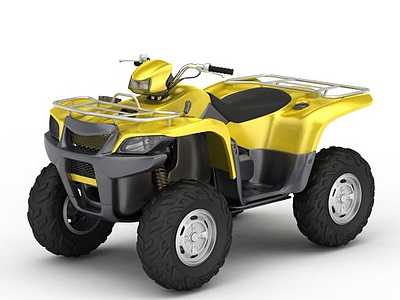 黄色摩托车模型3d模型