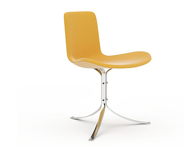 3d黄色现代椅子模型