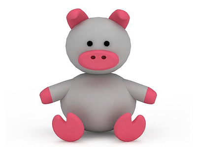 3d卡通猪免费模型