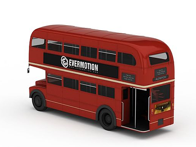 双层公共汽车模型3d模型