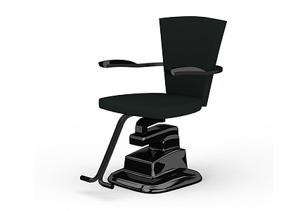 3d现代黑色美发椅模型