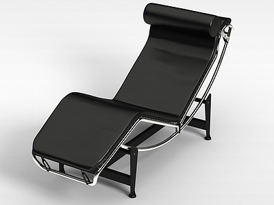 3d现代黑色躺椅模型