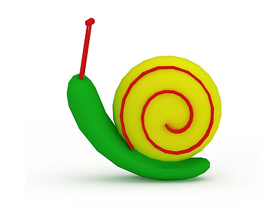 3d儿童玩具蜗牛免费模型