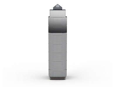 灰色现代大楼模型3d模型
