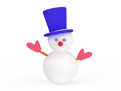 3d雪人玩具免费模型