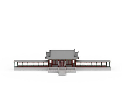 3d古建长廊模型
