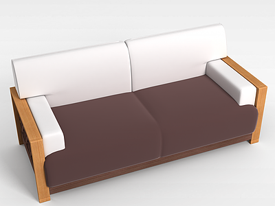 双人布艺沙发模型
