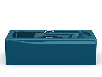 蓝色浴缸模型3d模型