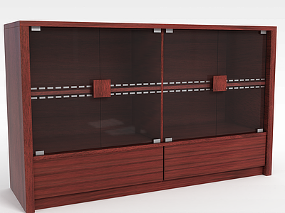 3d木质柜子模型