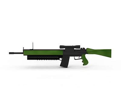 3d绿色狙击枪免费模型