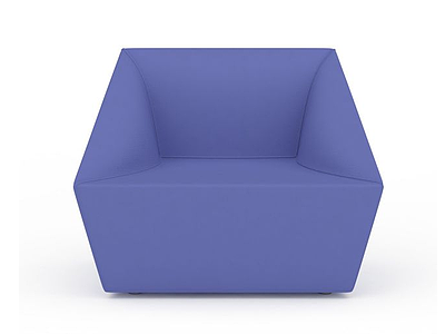 3d蓝色沙发免费模型