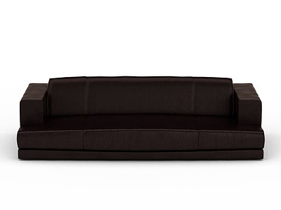 褐色布艺沙发模型3d模型