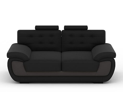 3d皮质双人沙发免费模型