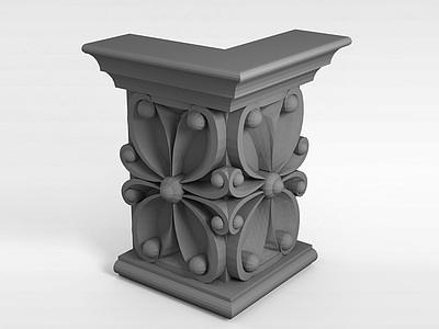 3d印花柱子构件模型