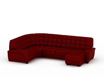 3d<font class='myIsRed'>红色沙发</font>免费模型