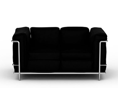 现代黑色沙发模型3d模型