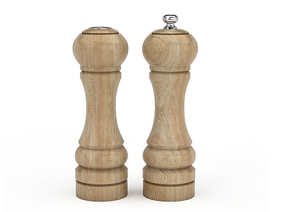 木质胡椒罐模型3d模型