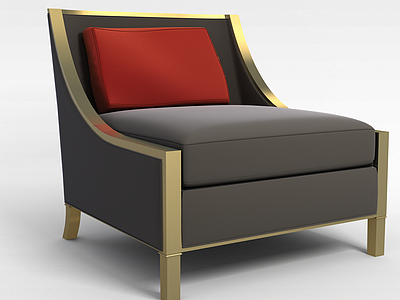 单人椅座沙发模型3d模型