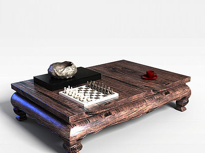 中式复古茶桌模型3d模型