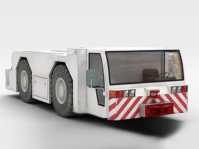 白色卡车模型3d模型