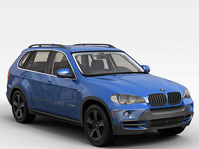 3d蓝色BMWX5E70模型