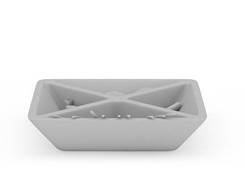 3d方形陶瓷盘子免费模型