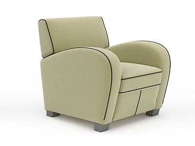 3d绿色单人沙发免费模型