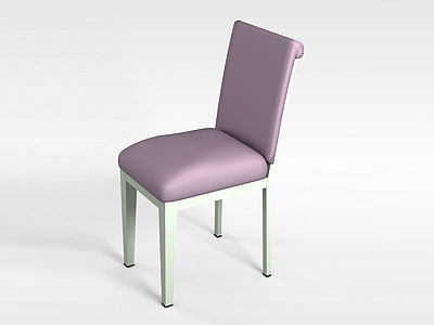 3d紫色布艺椅子模型