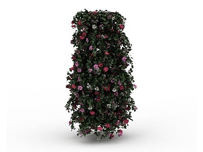 大厅鲜花盆景模型3d模型