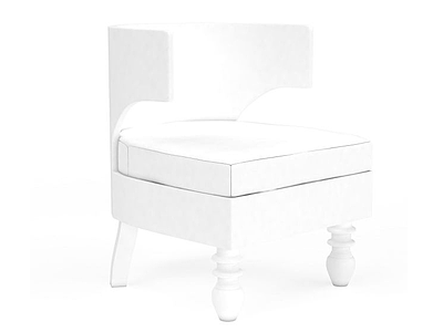 白色简约沙发模型3d模型