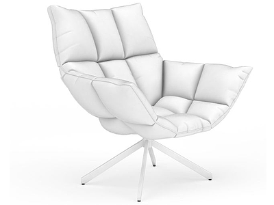 白色单人沙发模型3d模型