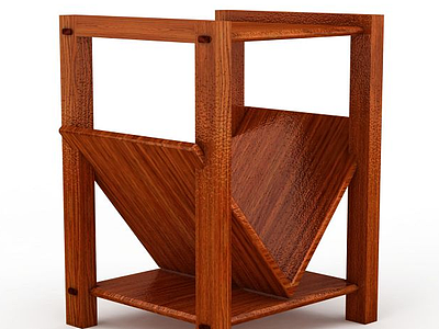 3d创意木质桌柜模型