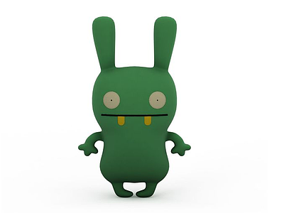 3d绿色流氓兔模型